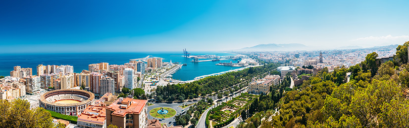 View over the city of Malaga